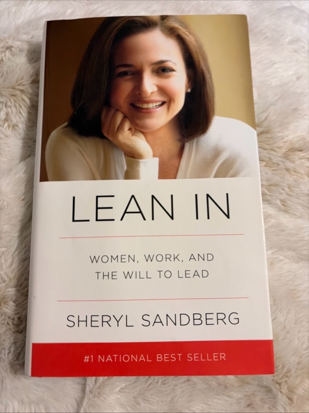 Lean In by Sheryl Sandberg - White & Red Paperback